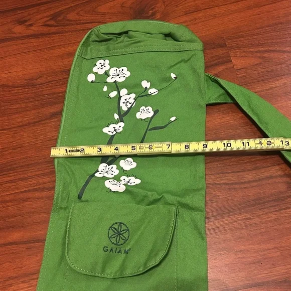GAIAM Green Floral Yoga Mat Sling Bag Only - Picture 8 of 11